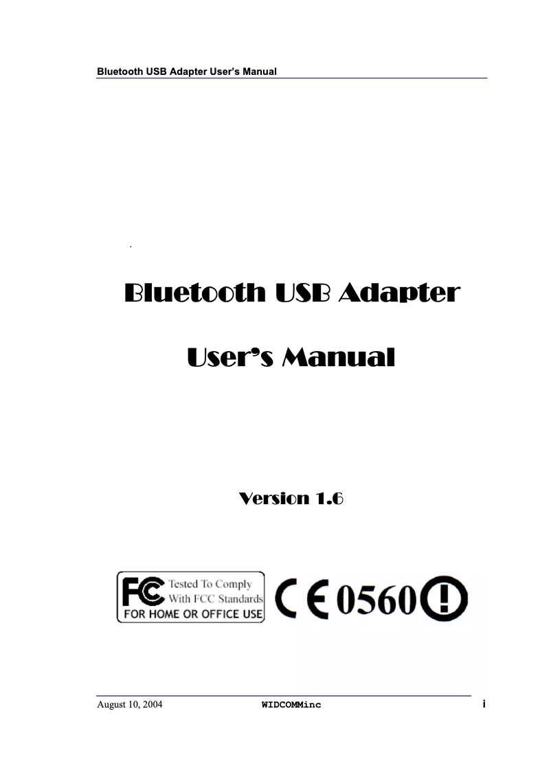 First page image of the manual for ZUB6111C