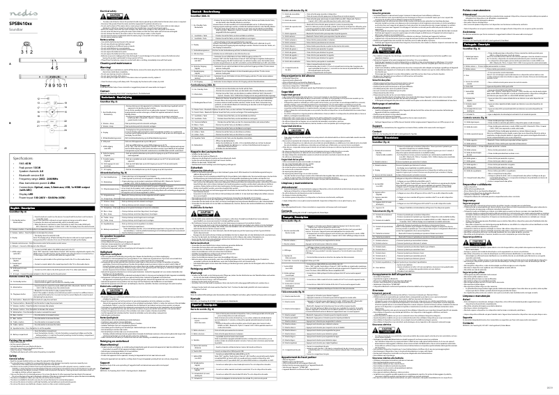 First page image of the manual for SPSB410BK