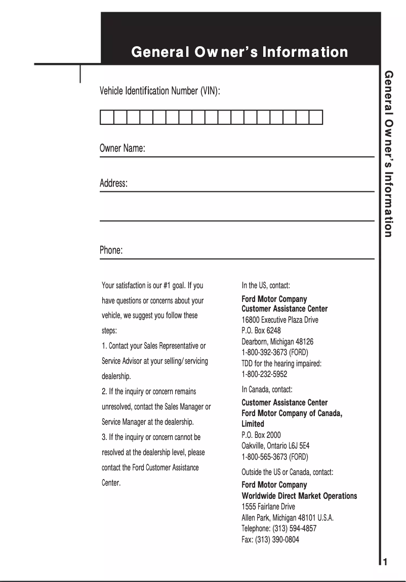 First page image of the manual for F-350 (1999)