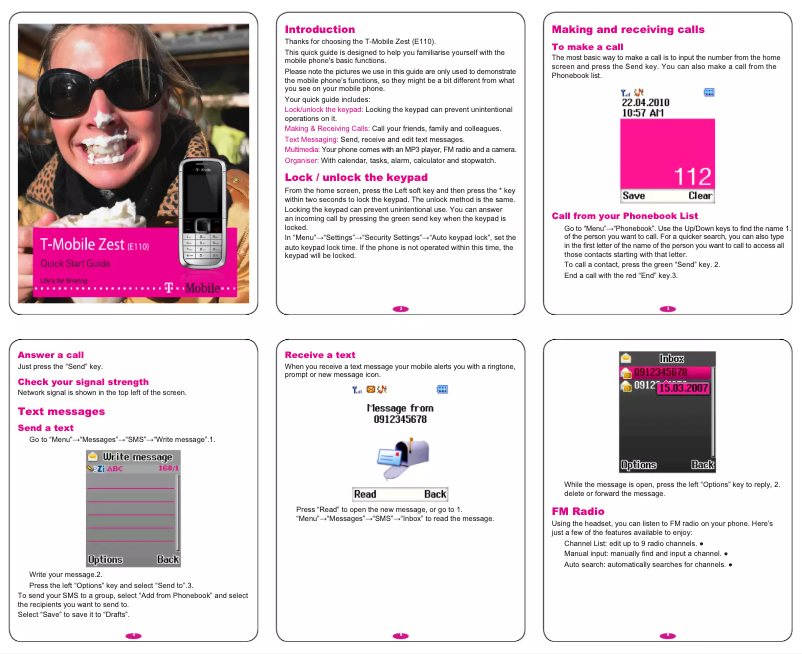 Page 1 of the manual User Manual ZTE Zest