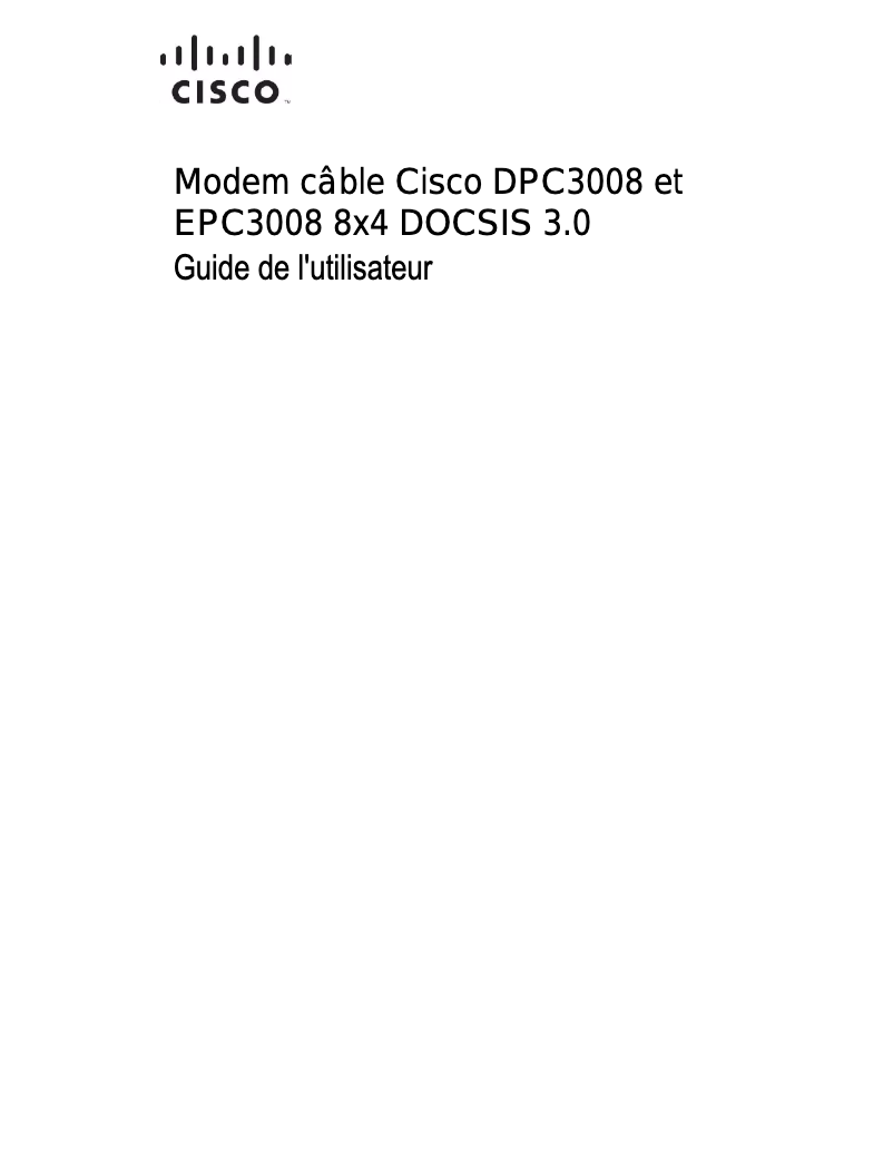 First page image of the manual for DPC3008