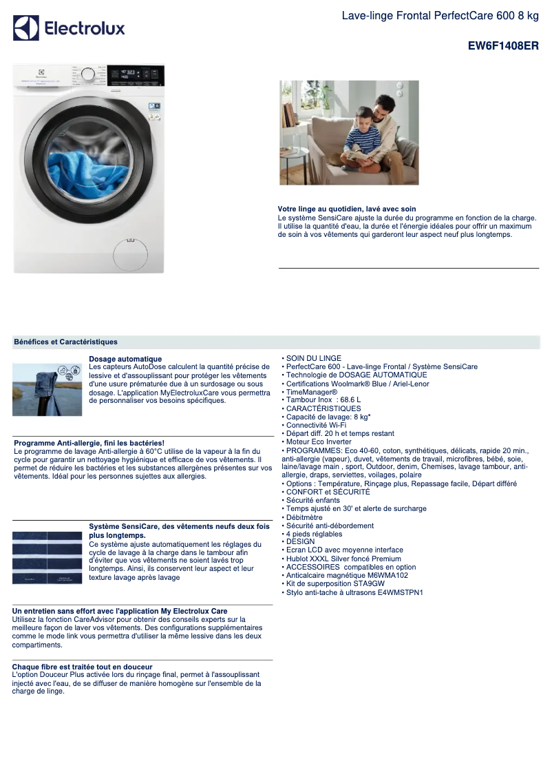 First page image of the manual for EW6F1408ER