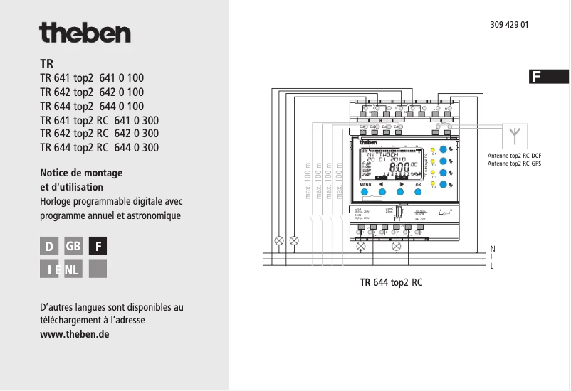 First page image of the manual for TR 642 top2 RC 24V