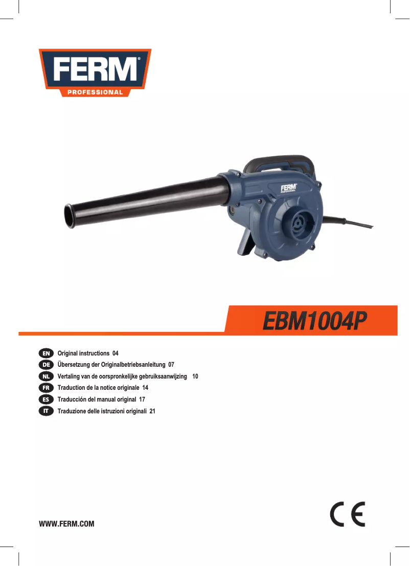 First page image of the manual for EBM1004P