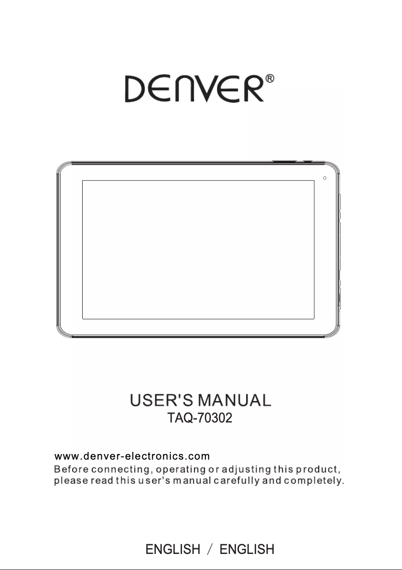 First page image of the manual for TAQ-70302