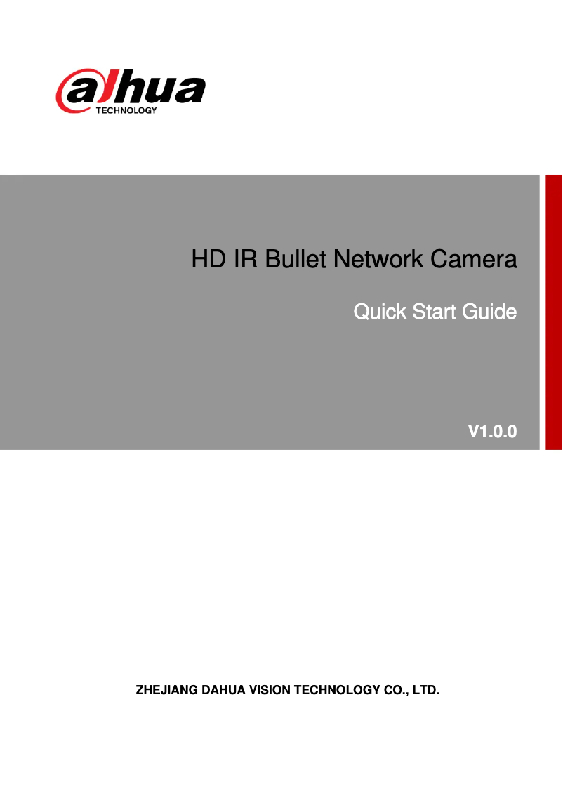 Page 1 of the manual User Manual Dahua Technology Lite IPC-HFW3441E-AS