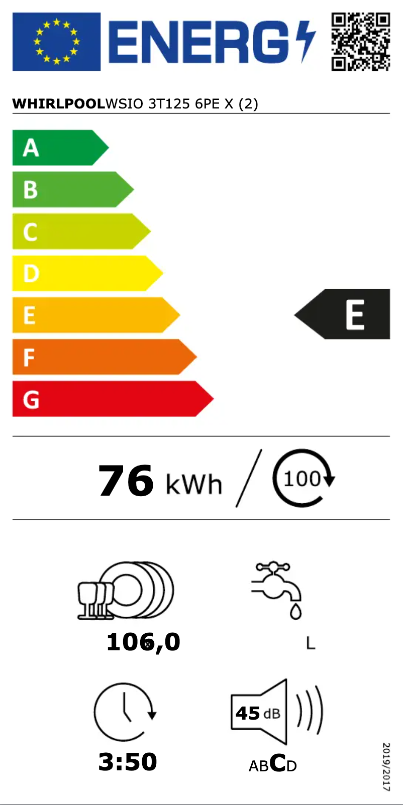 First page image of the manual for WSIO 3T125 6 PE X