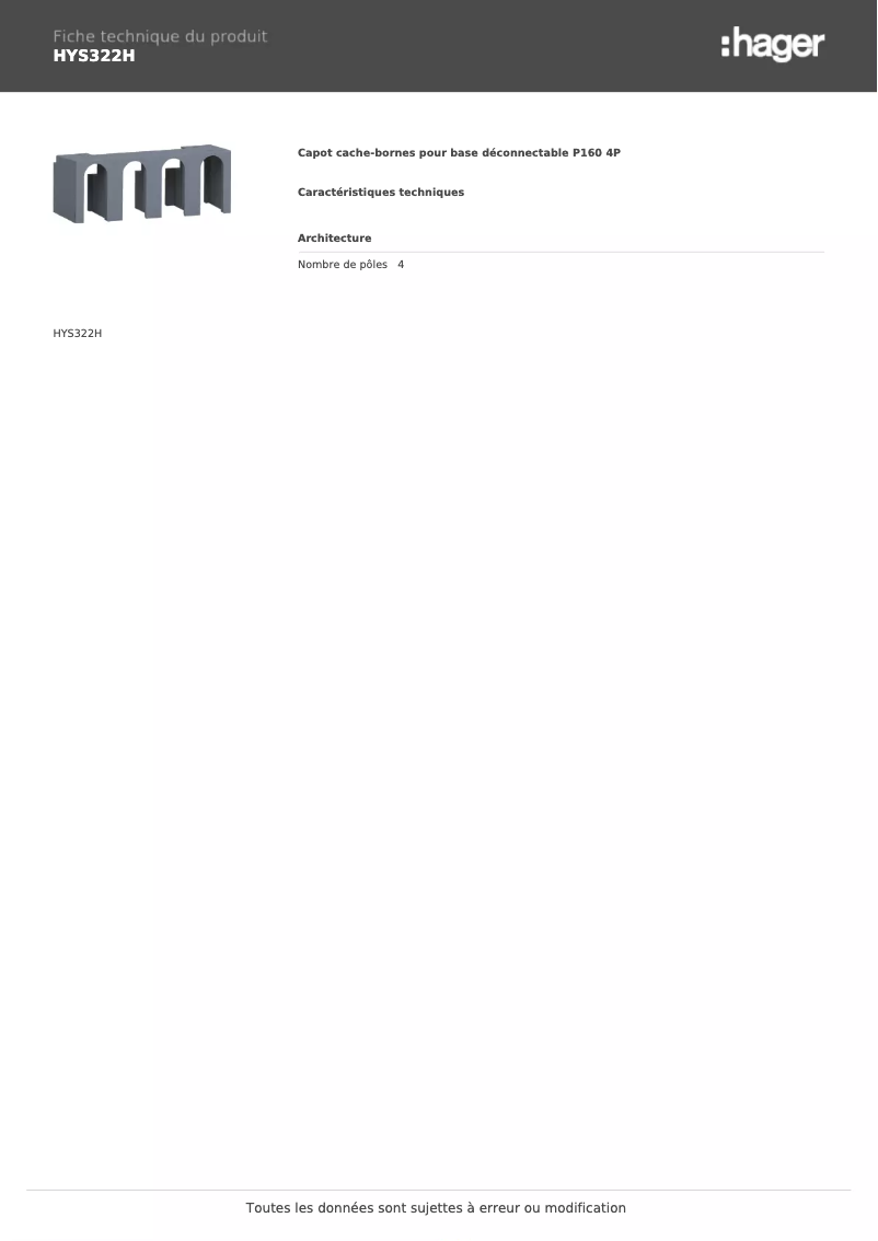 First page image of the manual for HYS322H