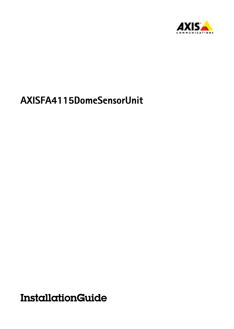 Page 1 of the manual User Manual Axis FA4115