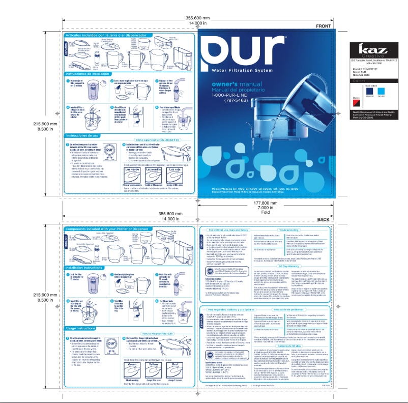 Page 1 of the manual User Manual PUR CR-4000