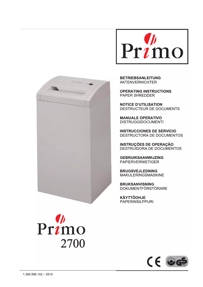 First page image of the manual for 2700 Office