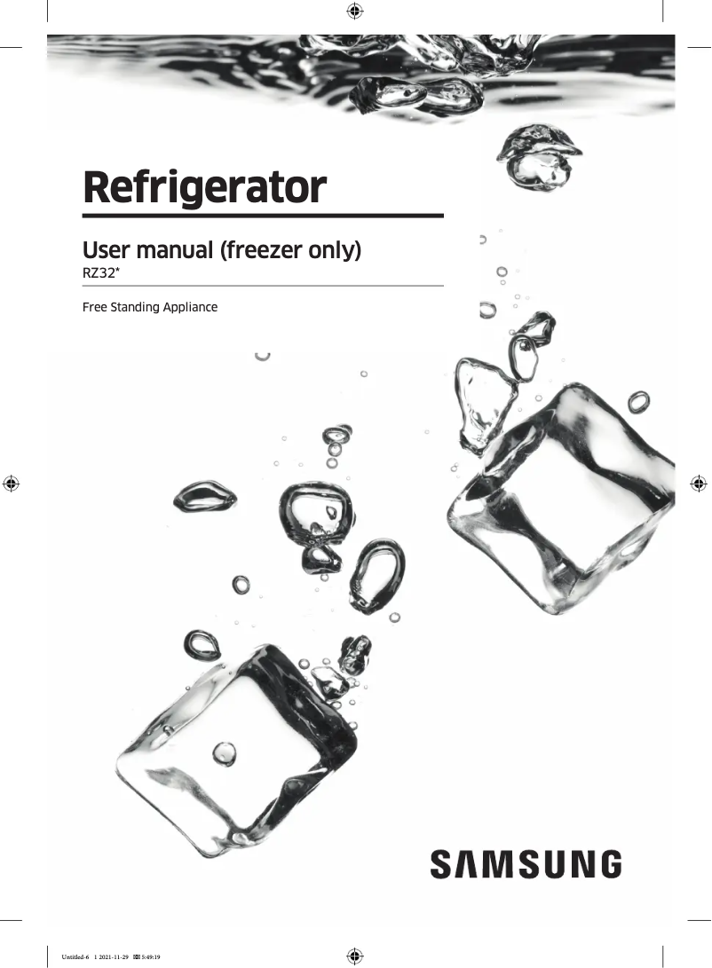 Page 1 of the manual User Manual Samsung RZ32R744535