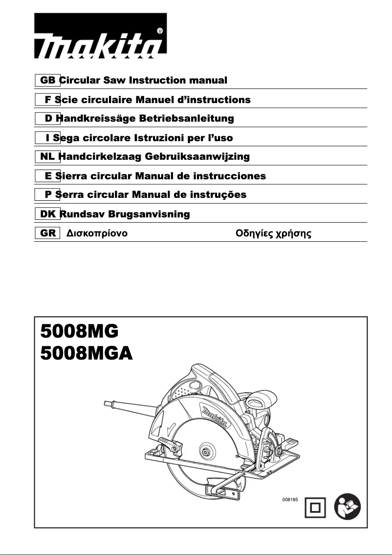 Page 1 of the manual User Manual Makita 5008MG