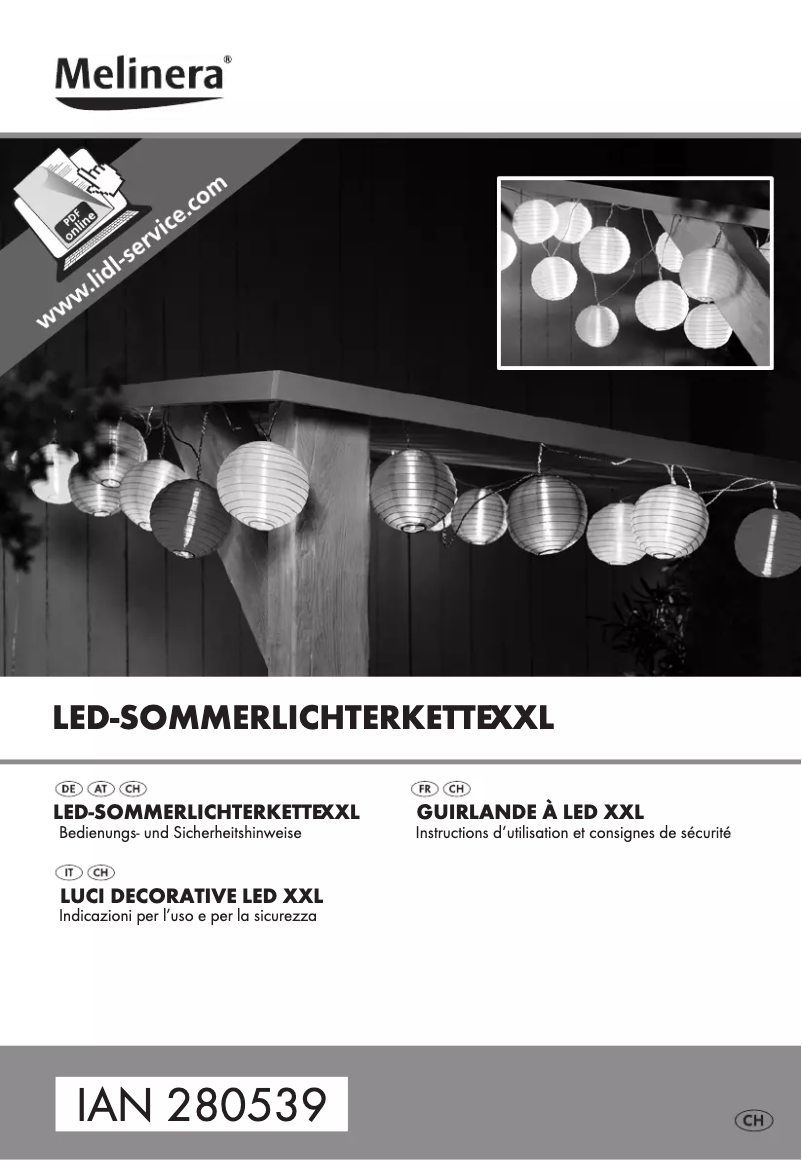 Page 1 of the manual User Manual Melinera IAN 280539