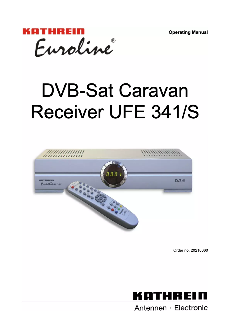 First page image of the manual for UFE 341-S