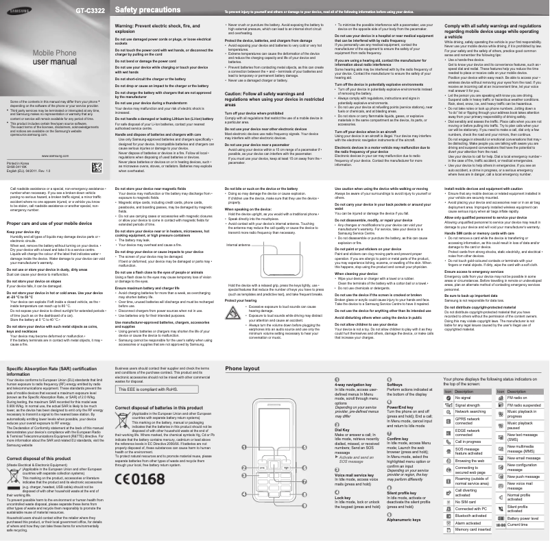 First page image of the manual for C3322i DUOS