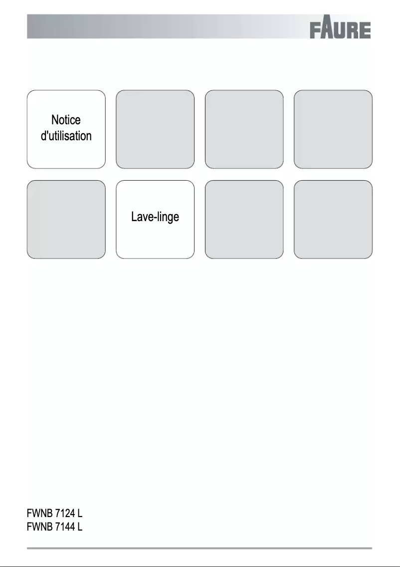 First page image of the manual for FWNB7144L