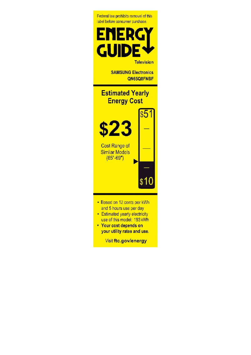 First page image of the manual for QN65Q8FNB