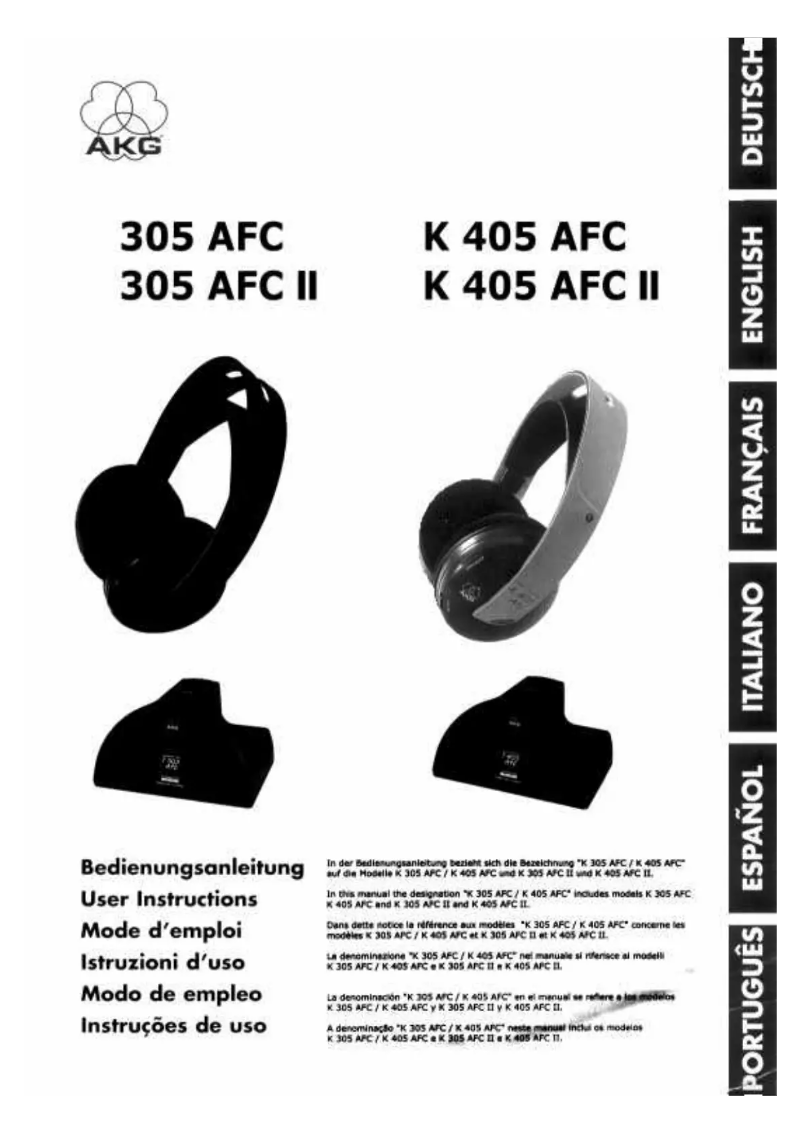 Page 1 of the manual User Manual AKG K305 AFC