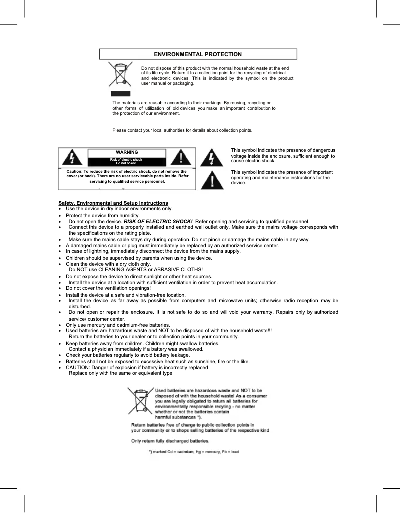 First page image of the manual for UR140