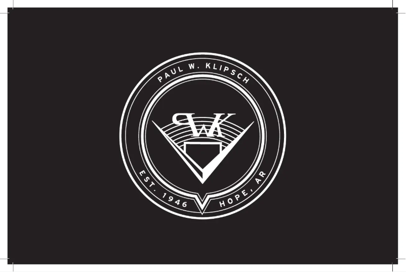 Page 1 of the manual User Manual Klipsch Reference Premiere RP-8060FA II