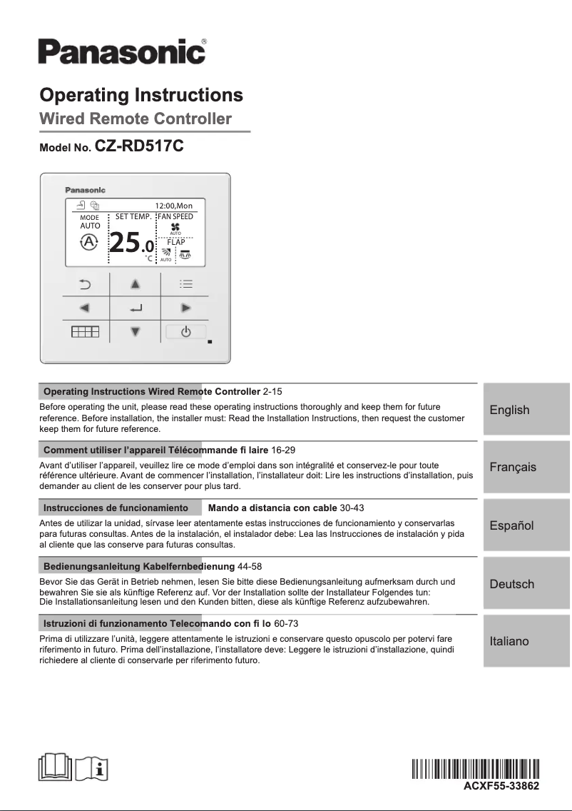 First page image of the manual for CZ-RD517C