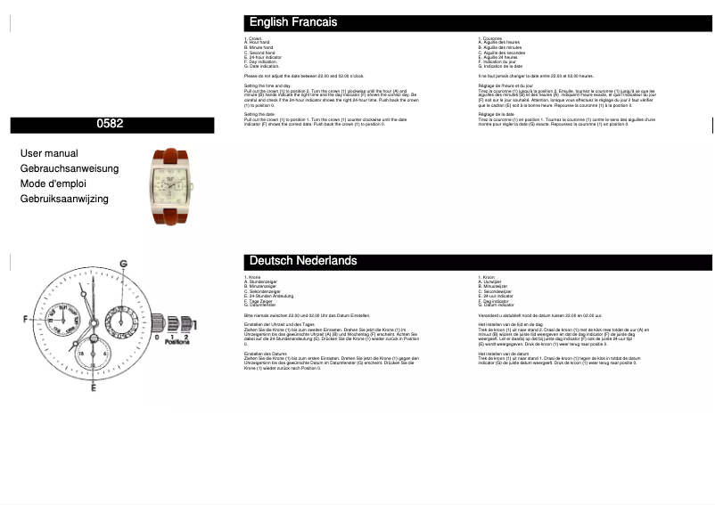 First page image of the manual for 0582