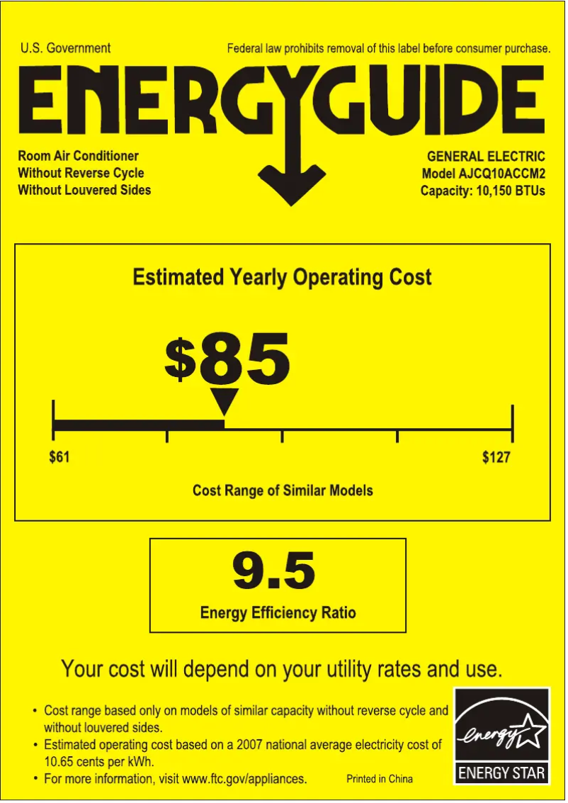First page image of the manual for AJCQ10ACC