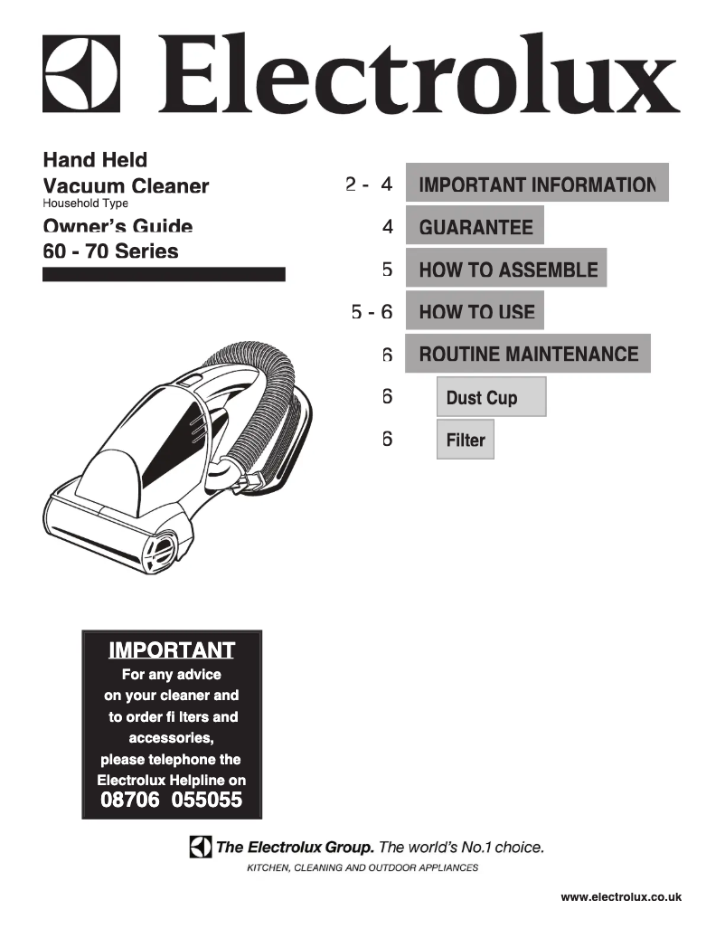 First page image of the manual for Z61A