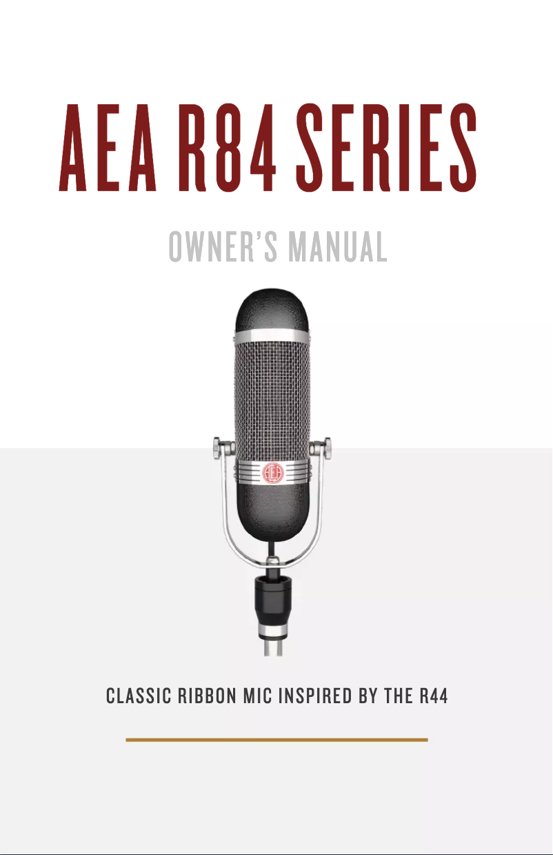 First page image of the manual for R84A