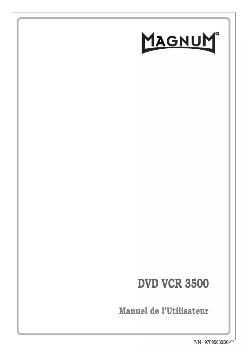 First page image of the manual for DVD-VCR3500