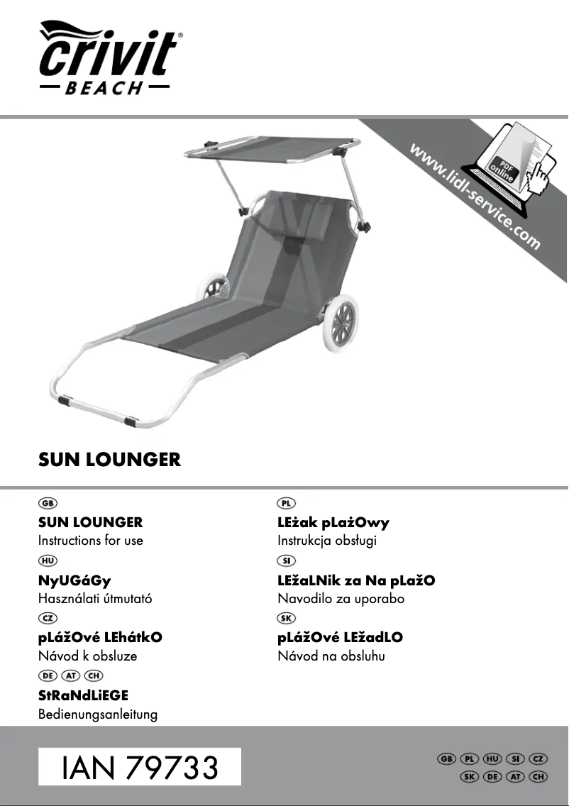 Page 1 of the manual User Manual Crivit IAN 79733