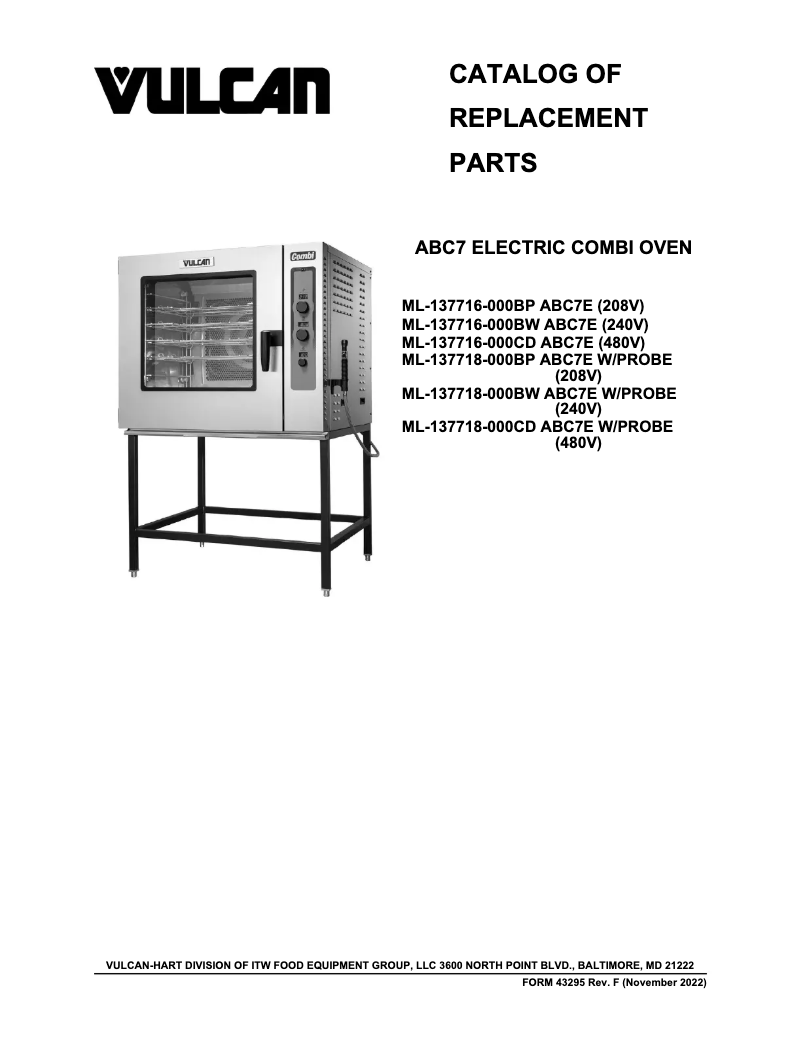 First page image of the manual for ABC7E