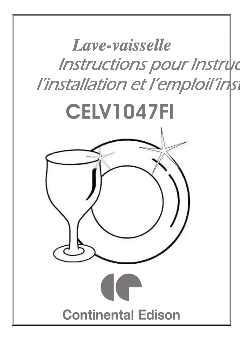 First page image of the manual for CELV1047FI