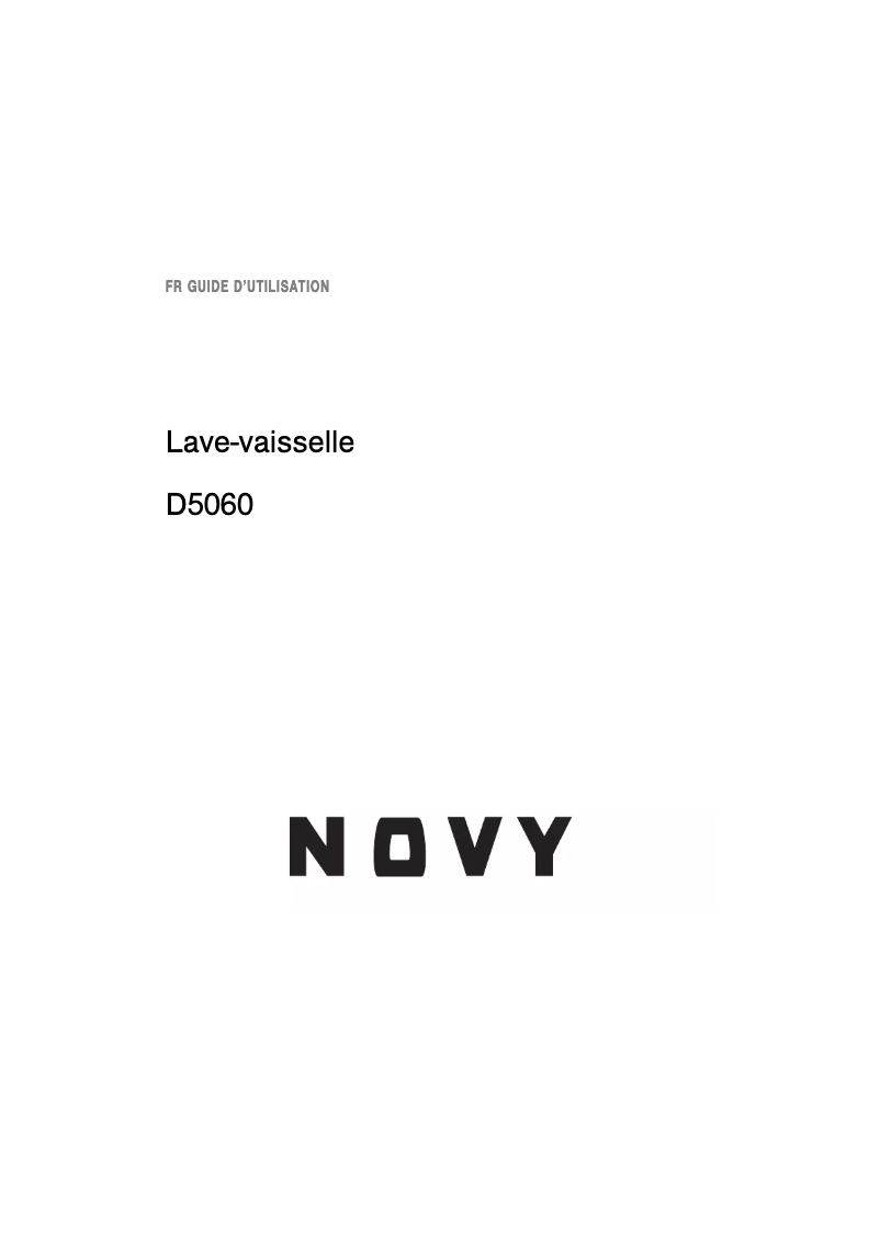 Page 1 of the manual User Manual Novy D5060
