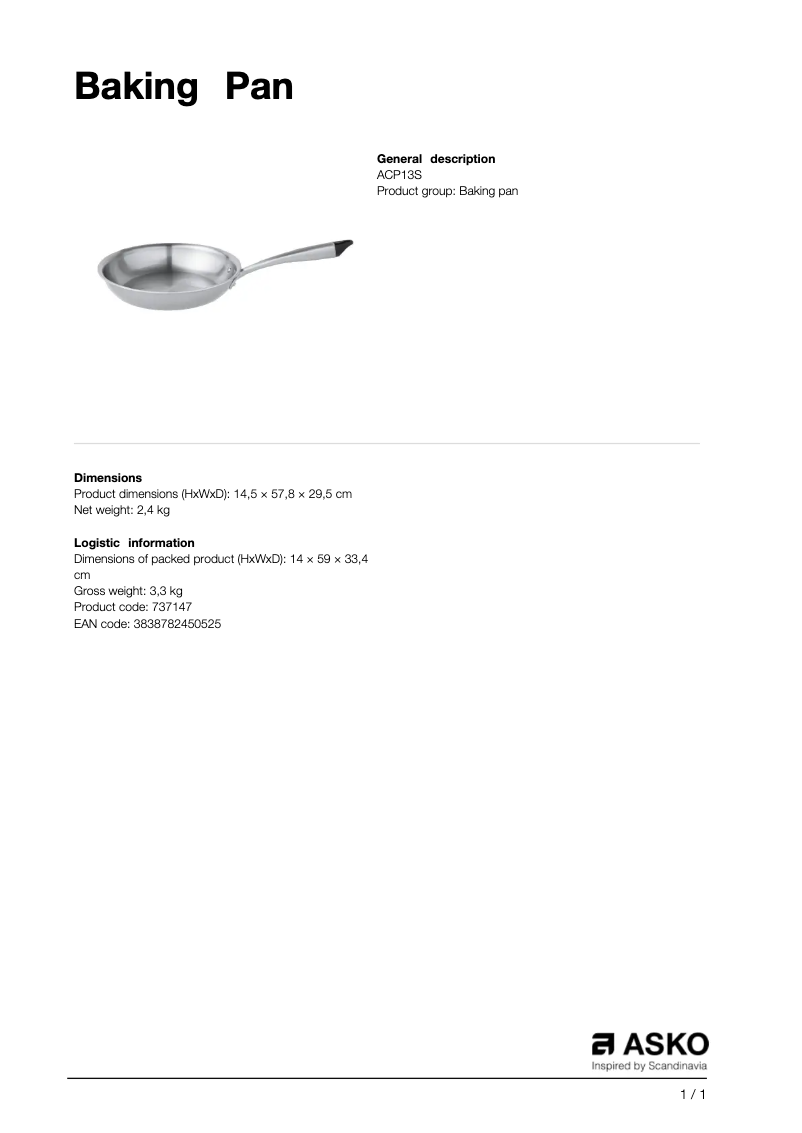 First page image of the manual for ACP13S