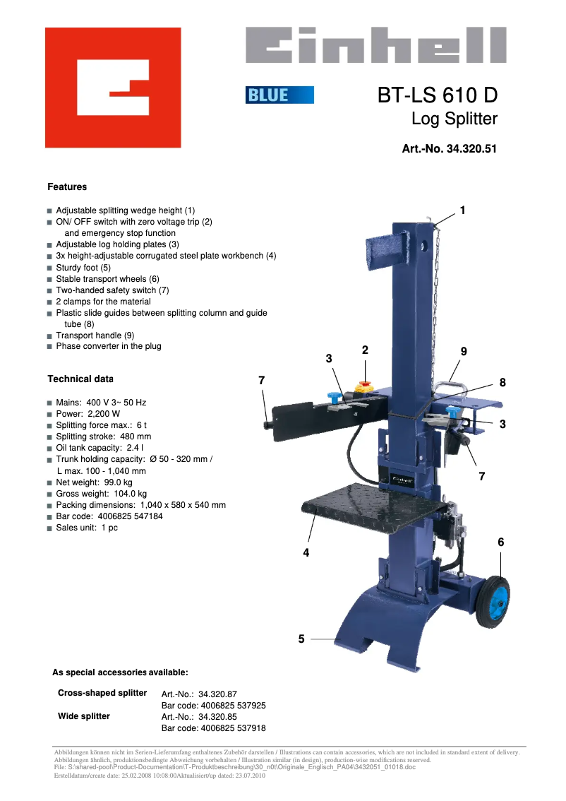 First page image of the manual for BT-LS 610 D