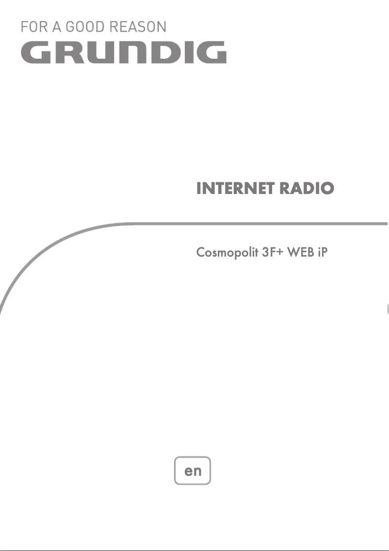 Page 1 of the manual User Manual Grundig Cosmopolit 3F plus WEB iP