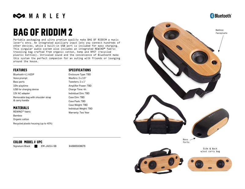 Page 1 of the manual User Manual House of Marley Bag of Riddim BT