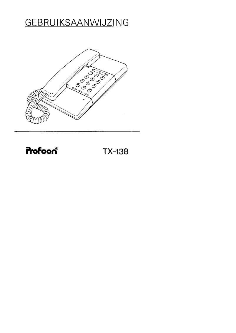 First page image of the manual for TX-138