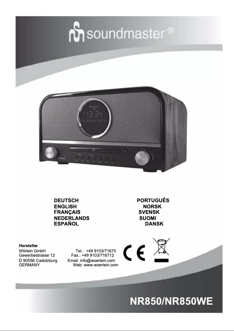 First page image of the manual for NR850