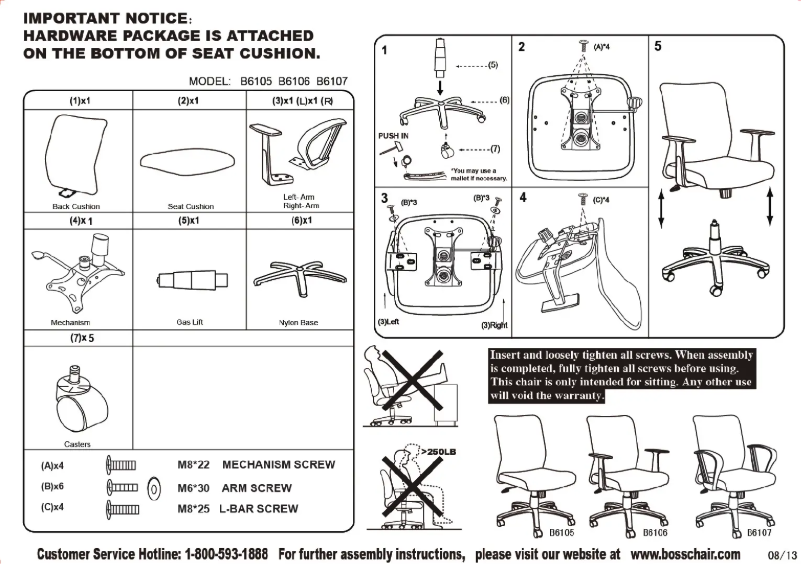 First page image of the manual for B6105