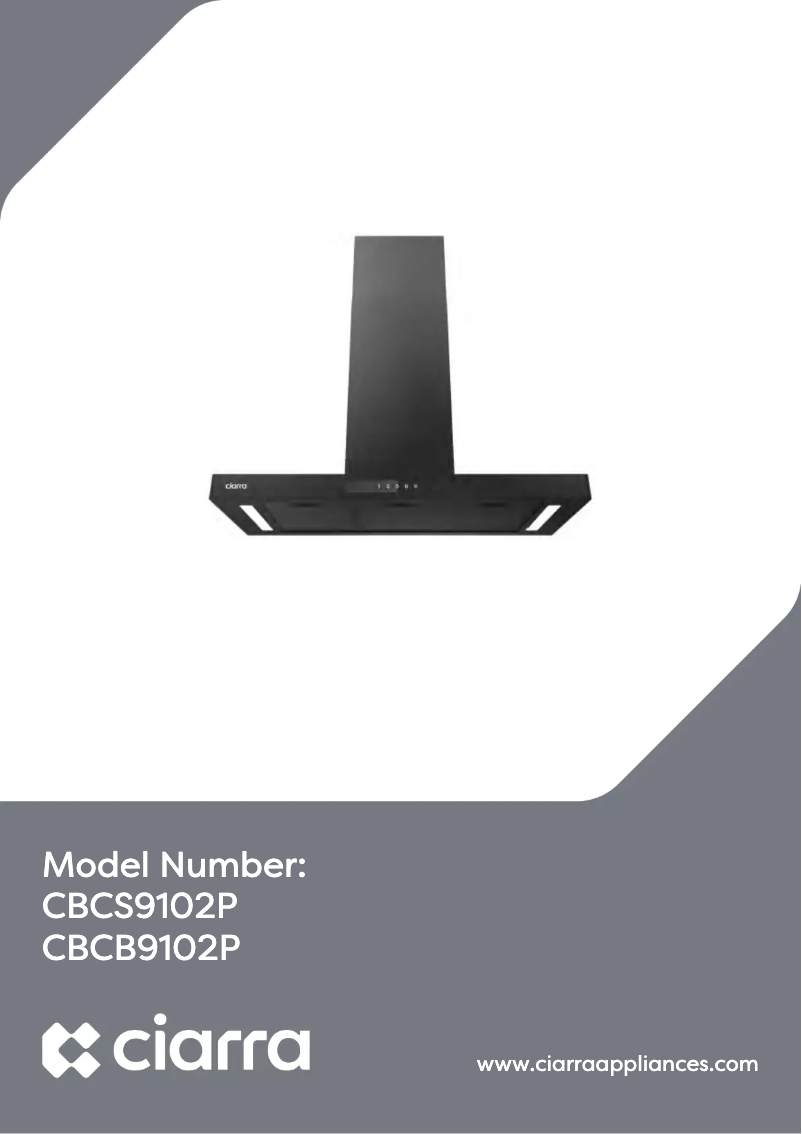 First page image of the manual for CBCS9102P