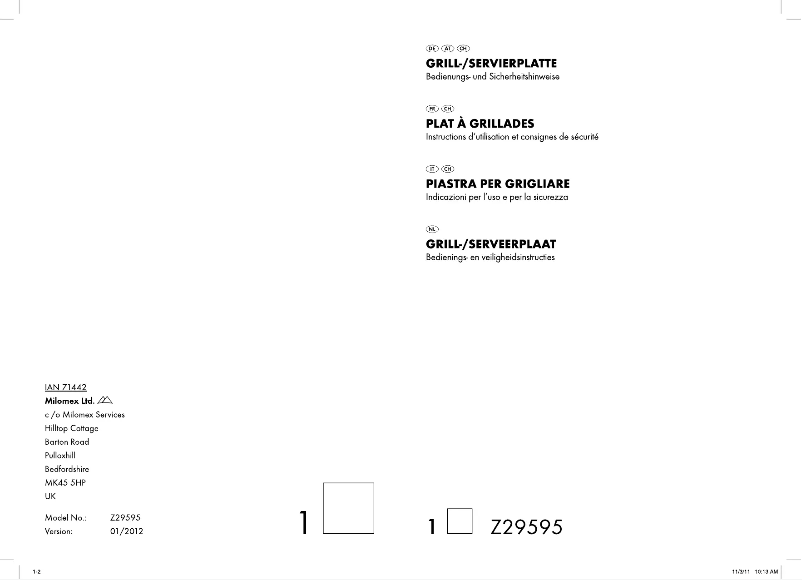 Image de la première page du manuel de l'appareil Z29595