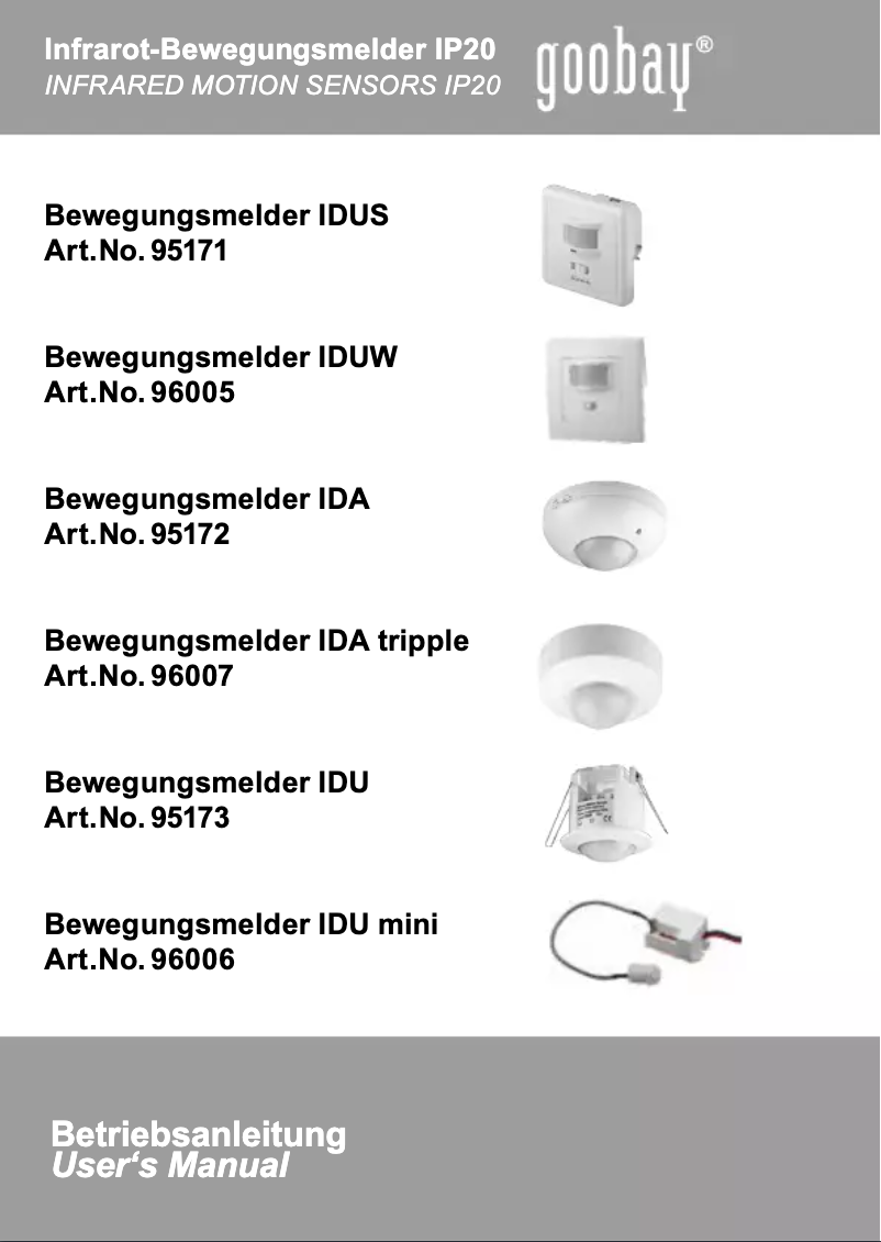 First page image of the manual for 96007