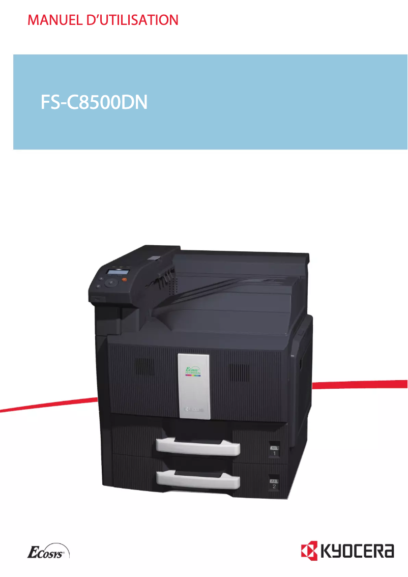 Page 1 of the manual User Manual Kyocera FS-C8500DN