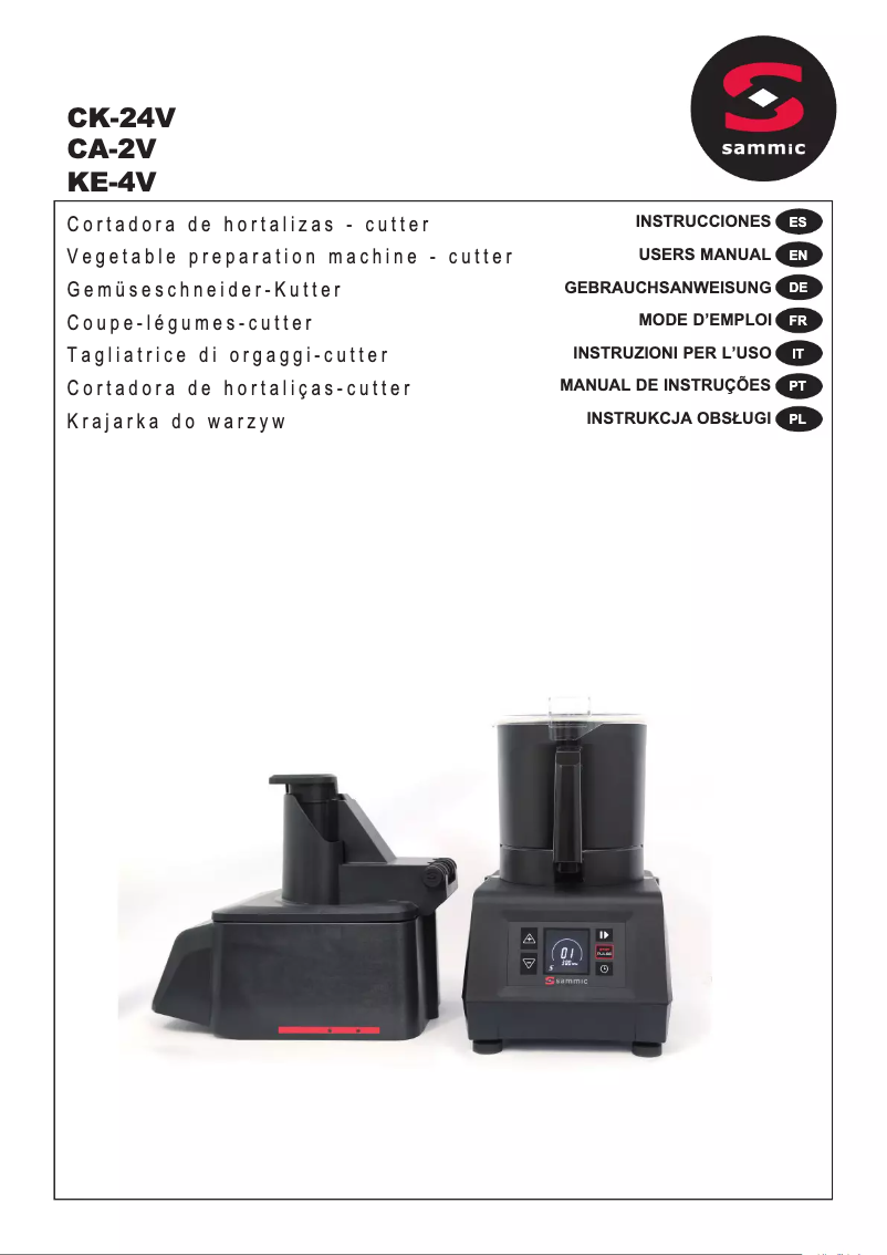 Page 1 of the manual User Manual Sammic KE-4V
