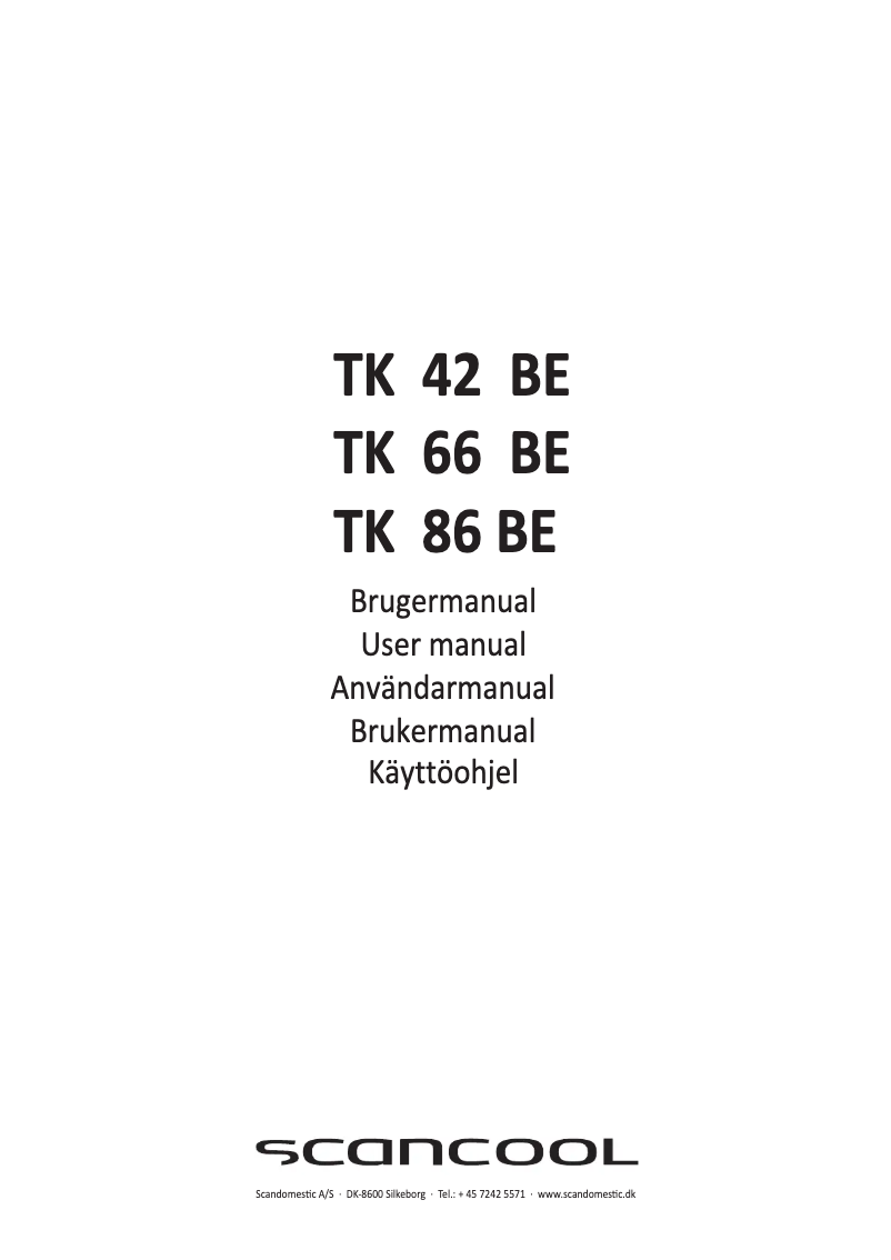 First page image of the manual for TK 66 BE