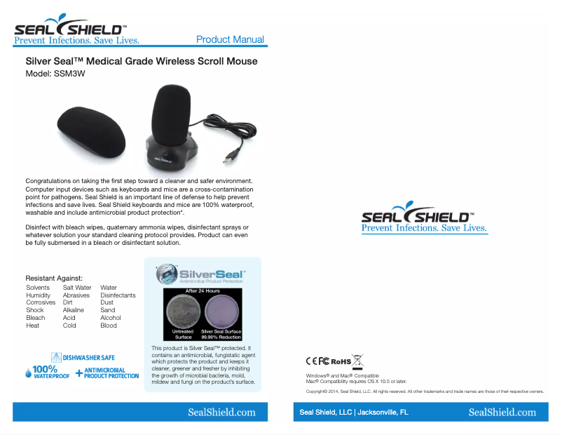 Page 1 of the manual User Manual Seal Shield SSM3W