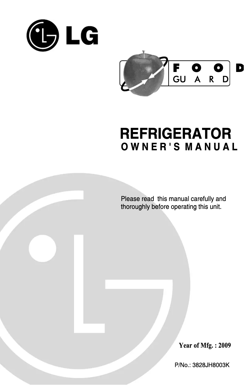 Page 1 of the manual User Manual LG GL-F211GMTX